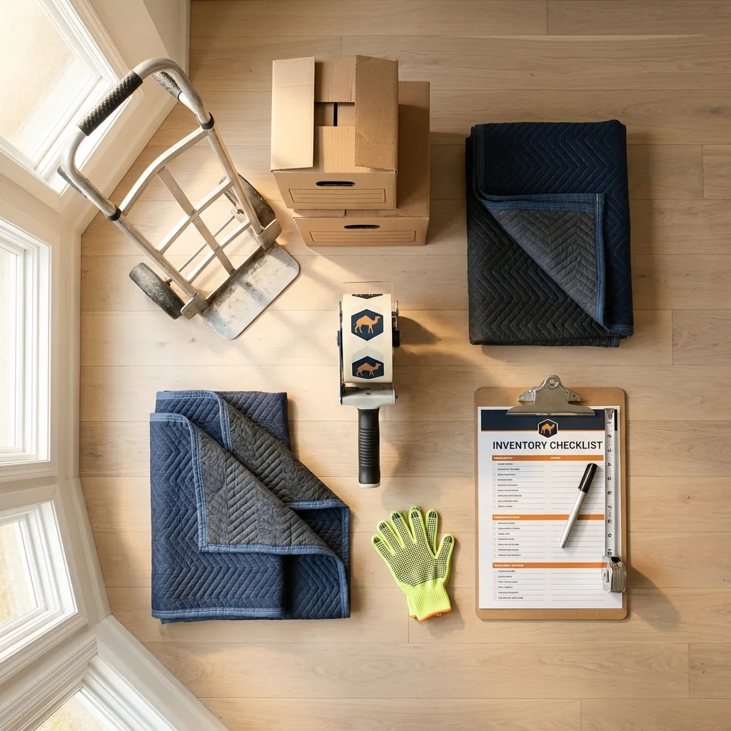 Professional moving supplies and packing materials layout for Watkins Glen residential relocations